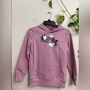 The North Face Mauve Hoodie with Floral Accents